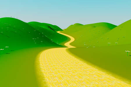 Yellow brick roadの写真素材