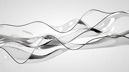 Wavy glass sheetsの写真素材
