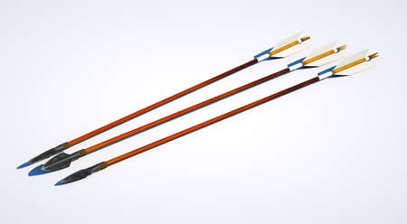 Three feathered arrowsの写真素材