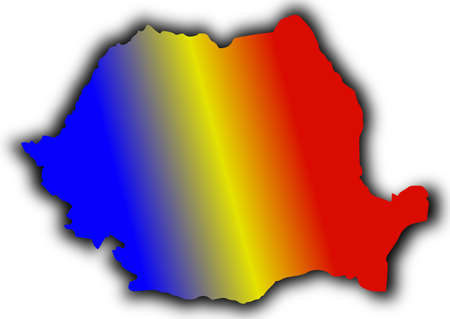 romania mapのイラスト素材