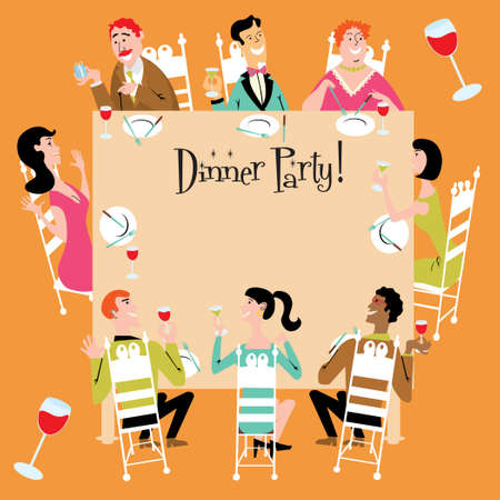 Dinner Party Invitation のイラスト素材