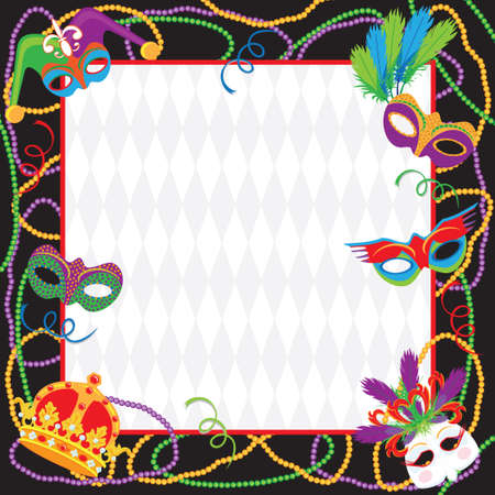 Mardi Gras Party Invitationのイラスト素材
