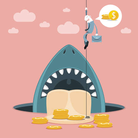 Business in risks -  Vector illustrationのイラスト素材