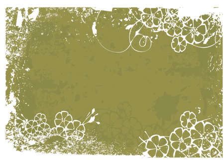 Detailed grunge floral and textured backgroundのイラスト素材