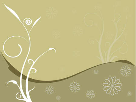 Brown floral background illustrationのイラスト素材