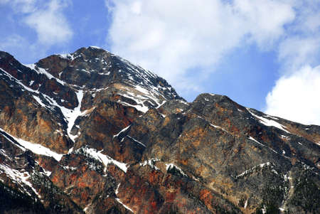 detail mountain peek with over blue skyの写真素材