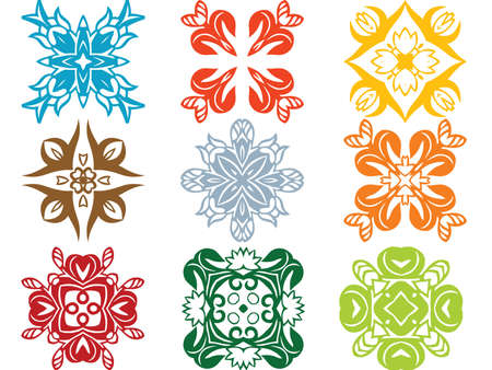 floral border elementsのイラスト素材