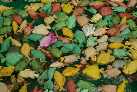   Abandoned toy fish aquariumの写真素材