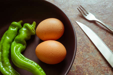 Ingredients for breakfastの写真素材