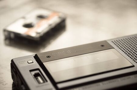 Old Cassette tape recorderの写真素材