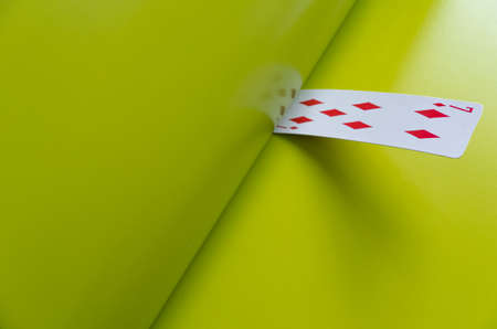 Trump bookmark on a green pageの写真素材