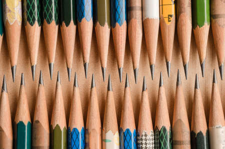 Many lined pencils