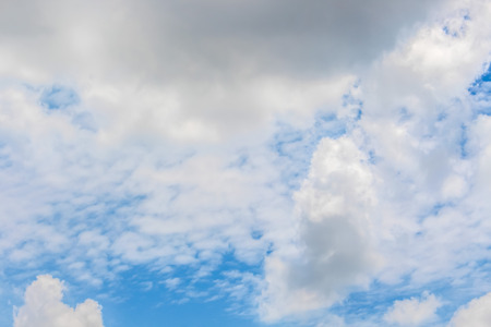 Clear blue sky with cloudy as a background wallpaper, pastel sky wallpaperの写真素材