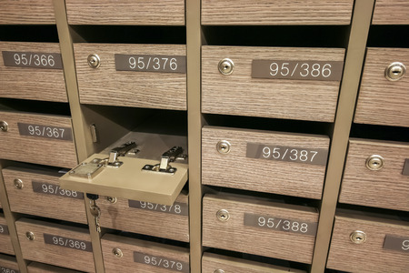 Opened Locker MailBoxes postal for keep your information, bills,postcard,mails etc, condominium...