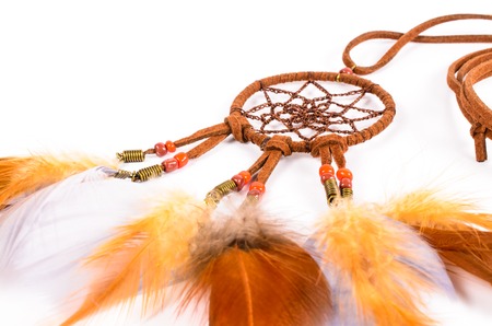 Dream catcher isolated on white backgroundの写真素材