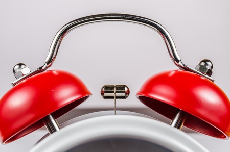 Red bell of alarm clockの写真素材