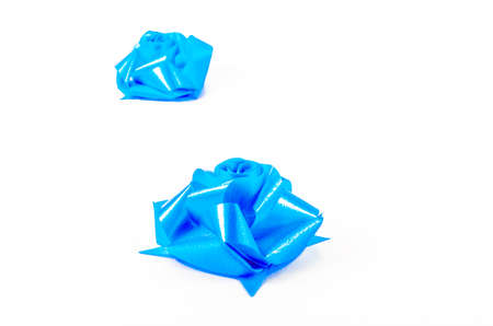 ribbon craft on white backgroundの写真素材