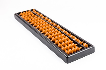 vintage abacus isolated on white backgroundの写真素材