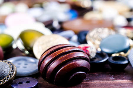 Group of various vintage sewing buttons