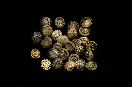 vintage sewing button collectionの写真素材