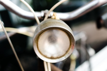 Old antique vintage bicycle,selective focus point