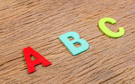 Color wooden alphabet letterの写真素材