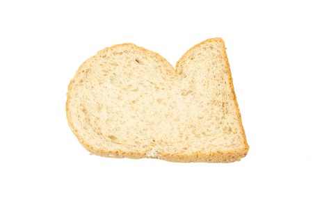 whole wheat bread isolated on white backgroundの写真素材