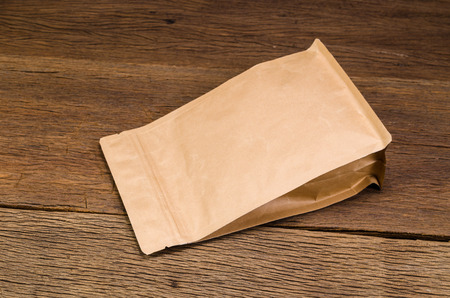 Brown Kraft Paper Bag,Aluminium foil coffee bagの写真素材