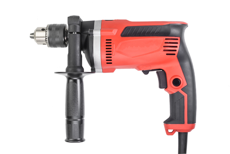 Hand electric drill isolated on white background Hand electric drill isolated on white background