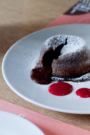 Hot Chocolate Puddingの写真素材