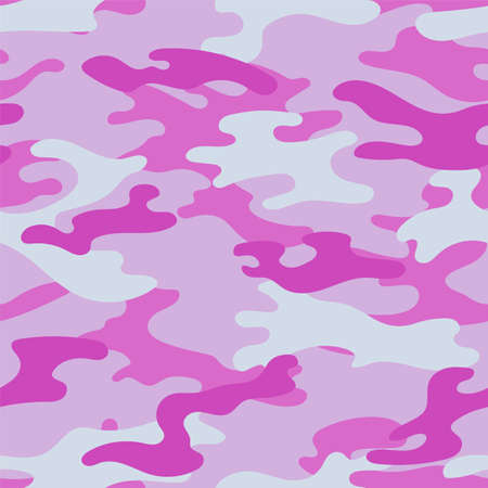 Military camouflage seamless pattern. Khaki texture. Trendy background. Abstract color vector illustration. For design wallpaper, wrapping paper, fabric.のイラスト素材