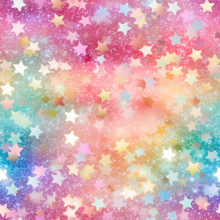 Colorful background filled with starsの素材