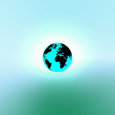 Green Earth isolated vector colored icon vector illustration designのイラスト素材