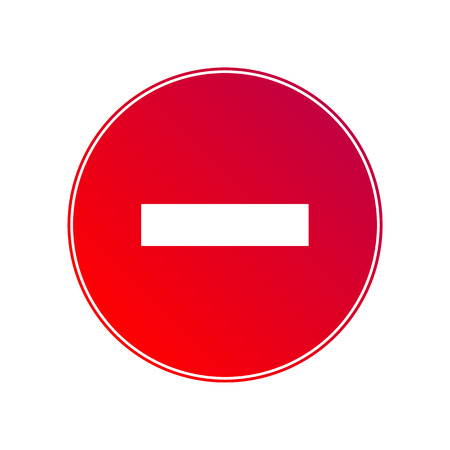 No Entry traffic sign.のイラスト素材