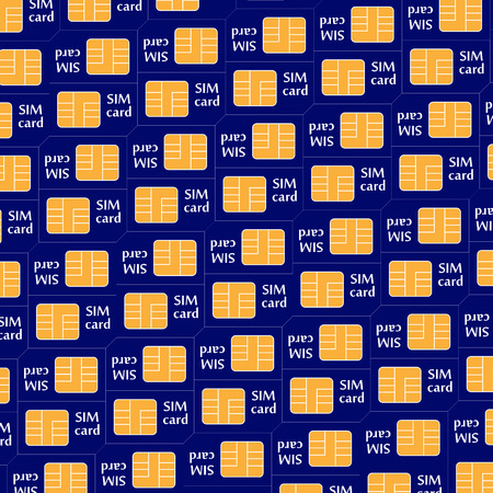 Sim card tiled vector backgroundのイラスト素材