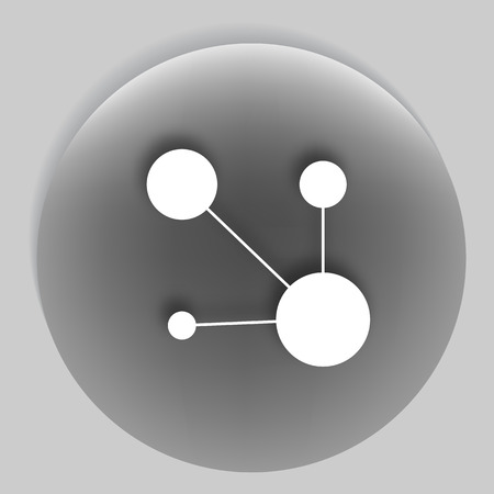 Flat paper cut style icon of science symbol vector illustrationのイラスト素材