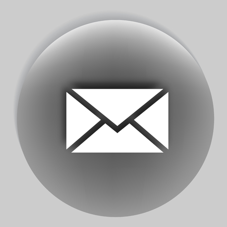 Flat paper cut style icon of envelope. SMS or E-mail symbolのイラスト素材