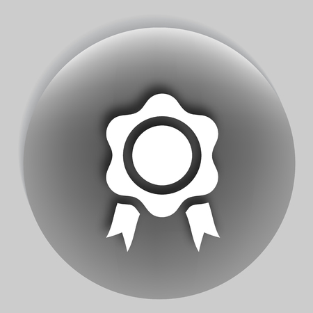 Flat paper cut style icon of seal. Vector illustrationのイラスト素材