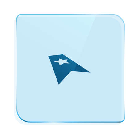 Flat paper cut style icon of web bookmark. Vector illustrationのイラスト素材