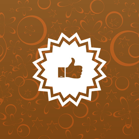 Badge with thumbs up Iconのイラスト素材