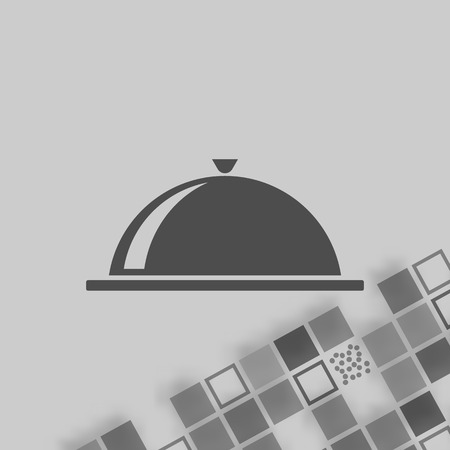 Food cover icon - stock vector illustration designのイラスト素材