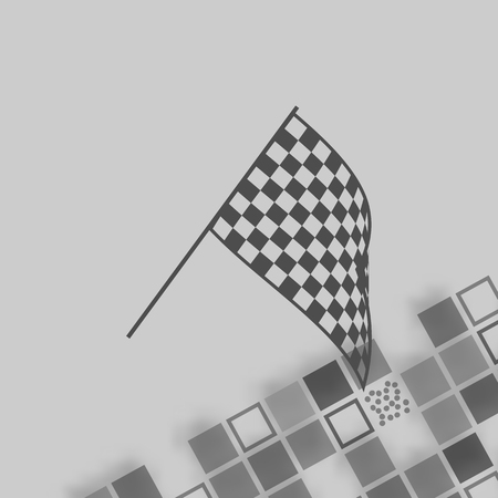 The squared flag. Starting symbol vector iconのイラスト素材