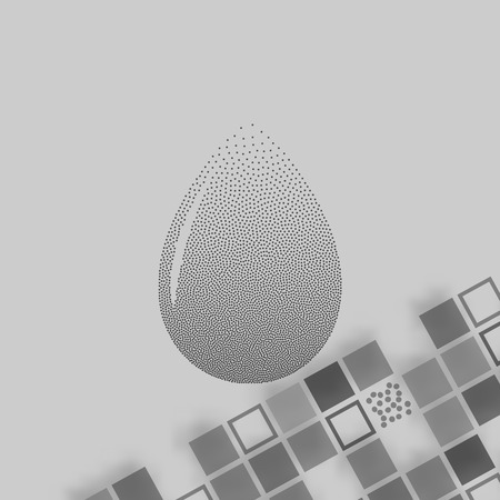 Vector illustration of black drop, isolated on white backgroundのイラスト素材