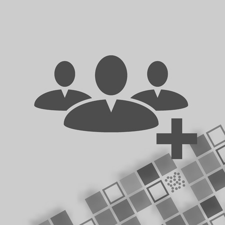 Add new user account flat icon for apps. Vector illustrationのイラスト素材