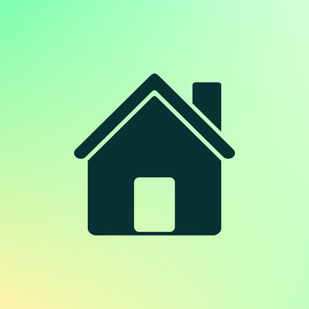 Flat paper cut style icon of house. Vector illustrationのイラスト素材