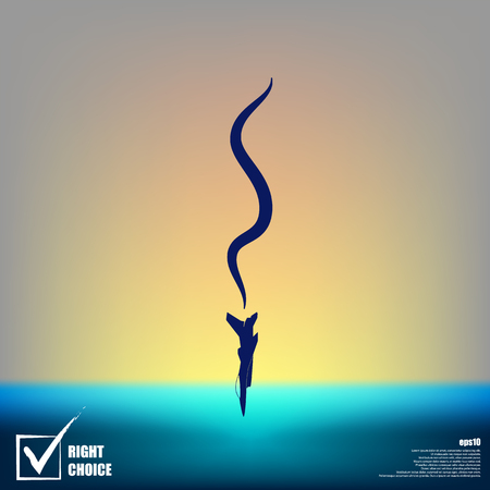 Plane Accident. Vector Illustrationのイラスト素材