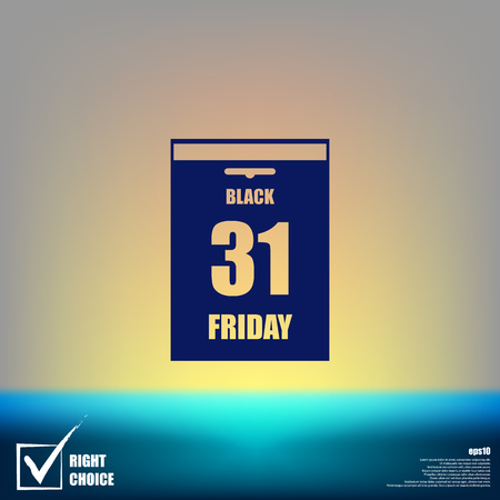 Black Friday Sale Calendar date page. Vector illustrationのイラスト素材