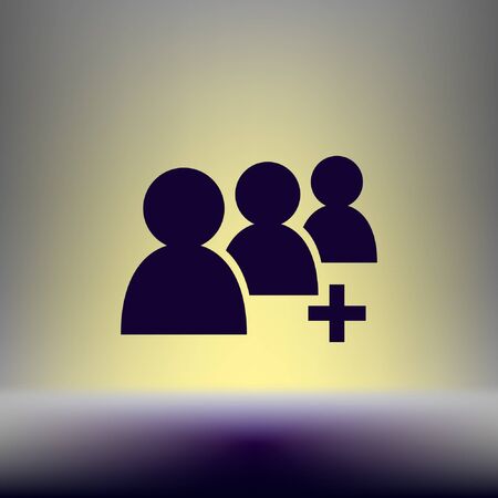 Add new user account flat icon for apps. Vector illustrationのイラスト素材