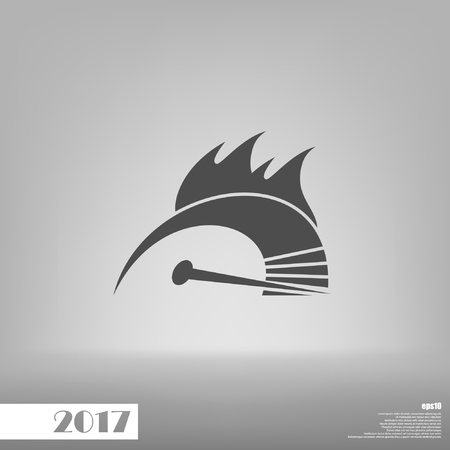 High speed burning symbol iconのイラスト素材