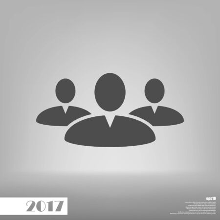 Add new user account flat icon for apps. Vector illustrationのイラスト素材